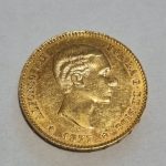 Moneda 25 pesetas en Oro de Alfonso XII (1877)